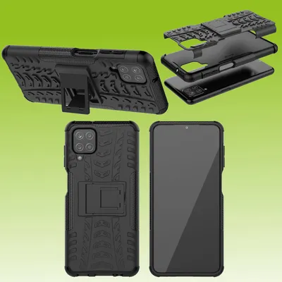 Immagine prodotto di Per Samsung Galaxy A12 A125 Custodia ibrida Outdoor Nero Custodia Cellulare Cover