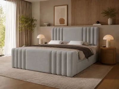 Produktbild von Emlar Boxspringbett Sava MAX 140x200 - Bett mit Matratze und Topper - Boxspringbett mit Bettkasten und Matratze - Boxspringbett Grau (Quelle 83)