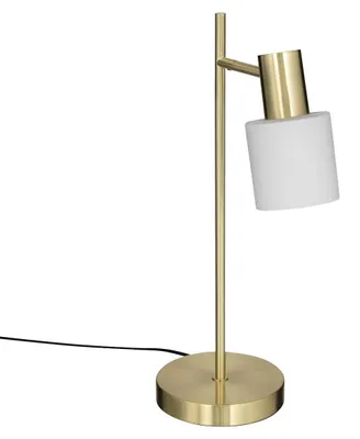 Zdjęcie produktu dla LAMPA STOŁOWA Tais metalowa złota SZKLANY KLOSZ 45 cm