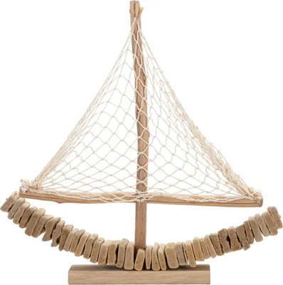 Zdjęcie produktu dla o Ferretti Deko Sailboat 45x7x45 naturalny