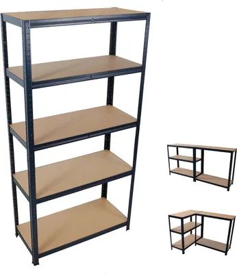 Lagerregal Schwerlastregal Werkstattregal 2er Set Steckregal Kellerregal Regal E - Foto 8