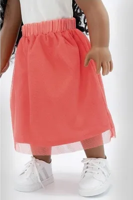 Produktbild von Puppenbekleidung Set 43 cm Puppen Rock rosa pink