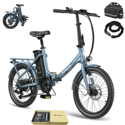 Produktbild von E-Bike klapprad 20" 155 - 195 cm Rostfreie Aluminiumlegierung 36 V 18,2 Ah 655,2 Wh bis zu 150 - 190 km 7 Gang Wasserdicht IPX4, Blau