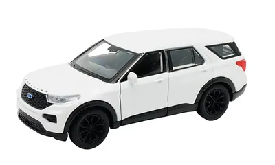 Produktbild von FORD EXPLORER 2023 Modellauto 11,8cm Metall Modell Auto mit Rückzugmotor Spielzeugauto 70 (Weiss-Metallic)