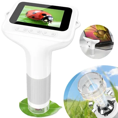 Produktbild von Mikroskop, Digitales Mikroskop, Handy Mikroskop LED Lights, Geschenke für Jungen Mädchen 3-12 Jahr