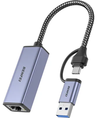 Obrázok produktu pre Káblový adaptér BENFEI USB 3.0/USB C na gigabitový sieťový adaptér LAN