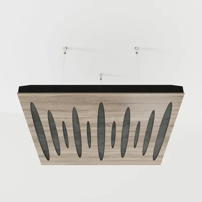 Zdjęcie produktu dla Zestaw 4 paneli akustycznych do sufitu PULSAR, materiał: welur, wymiary: 50x50x5 cm, kolor: Sonoma/szary