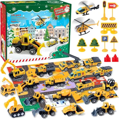 Produktbild von Feebee Adventskalender Auto – Weihnachtsgeschenk für Kinder, Spielzeug für Kinder im Alter von 3-12 Jahren