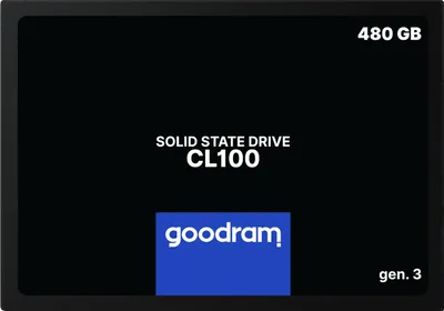 Produktbild von Ssd Goodram Cl100 Gen.3 480Gb Sata Iii 2.5″ 3D Tlc Nand Beschleunigt Ihr System