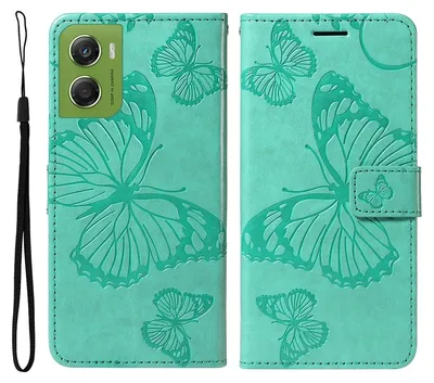 Produktbild von Motorola Moto G06 / G06 Power Hülle - Coverup Schmetterlinge Klapphülle - Mintgrün