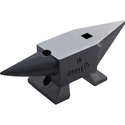 Obrázok produktu pre 10 kg kováčska kovadlina - Oceľový nástroj vyrobený z ocele 55HRC - Rozmery: 35,3 x 11,3 x 16 cm - Pracovná plocha: 355 x 110 mm - Ideálne pre kováčsku dielňu