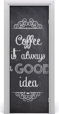Produktbild von Tulup Türaufkleber 75x205 cm Dekorative Aufkleber Selbstklebend Wasserdichte Tapete Abnehmbar Schlafzimmer Wohnzimmer Wohnkultur - Selbstklebende Kaffee Collage