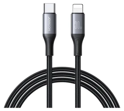 Produktbild von Joyroom Flash Series Schnellladekabel USB-C auf Lightning, 30 W, 1 m - Schwarz