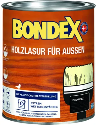 Produktbild von Bondex Holzlasur für Außen 750 ml ebenholz