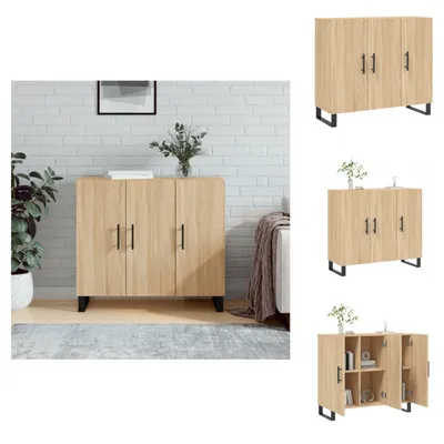 Produktbild von vidaXL Sideboard Sonoma-Eiche 90x34x80 cm Holzwerkstoff -  Sideboards