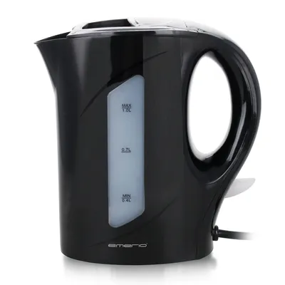 Produktbild von Emerio Wasserkocher 1 Liter – Überhitzungsschutz – Automatische Abschaltung – Wasserstandsanzeige – 900 W – WK-121616.1 - Schwarz