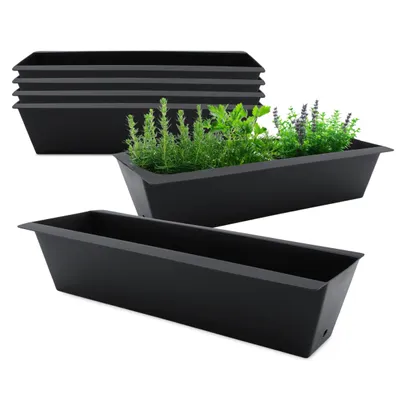 Image de Jardinière en plastique pour europalettes - 6 pièces - couleur : anthracite