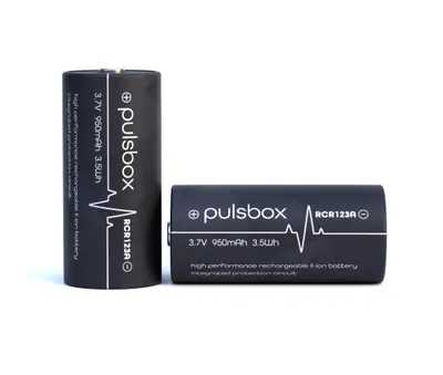 Produktbild von pulsbox 16340 | RCR123A | Li-Ion Akku 3,7V | PCB-Geschützt | 950mAh