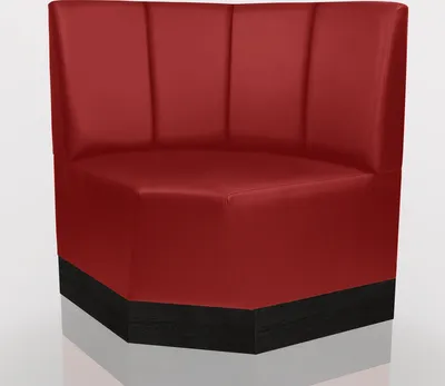 Produktbild von DENVER Gastro Rundbank B64xH97cm | Rot | Gestreift | Bistro Sitzbank Bank Lounge Polster Restaurant Diner Hoch Möbel Bar Sitzmöbel