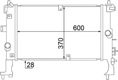 Produktbild von MAHLE CR 1500 000S Kühler Wasserkühler Motorkühler für OPEL Meriva A (X03) für VAUXHALL Meriva Mk I (A) (X03)