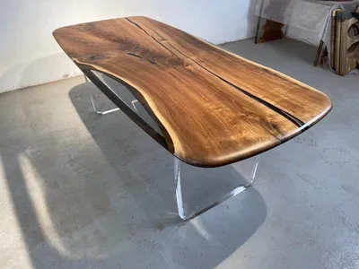 Produktbild von Couchtisch River Table Echtes Holz Flusstisch Massiv Epoxidharz Tische 140x60