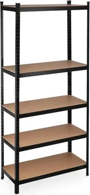 Obrázok produktu pre Úložná polica vysoká 220 cm, čierna