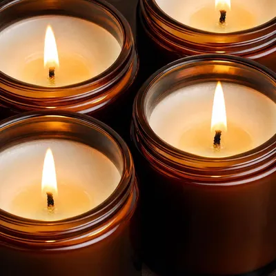 Productafbeelding van Kaarsen in glas, kerstgeurkaarsen, cadeauset voor mannen, met 6 geurkaarsen, elk tot 20 uur brandduur 100 g sojawas, geurkaarsenset