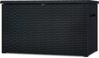 Zdjęcie produktu dla Keter Skrzynia Ogrodowa Java Box Rattan 870 L Grafitowa