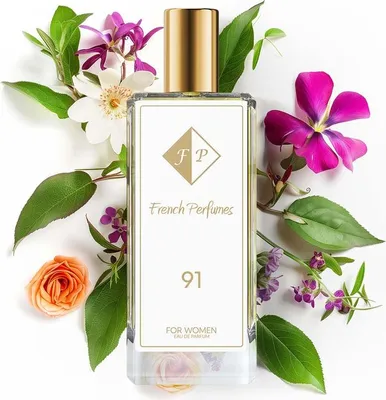 Produktbild von FP French Perfumes | Damenparfüm Nr. 91 – Poour Femee – 33 ml – 20 % Parfümöl | Blumig-Holziger Damenduft – Elegant, Feminin & Langanhaltend