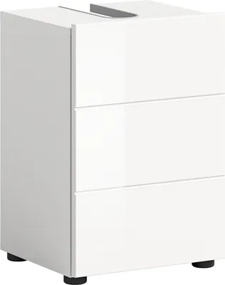 Produktbild von Waschbeckenunterschrank >Vira< in Weiß Hochglanz - 38x56x34cm (BxHxT)
