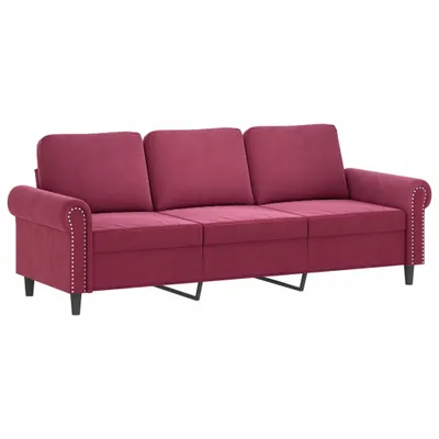 Produktbild von 3-Sitzer-Sofa Weinrot 180 cm Samt