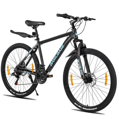 Produktbild von HILAND 27.5 Zoll Mountainbike für Männer und Frauen, Aluminiumrahmen, 21-Gang Schaltung mit mechanischen Scheibenbremsen und Federgabel, Schwarz