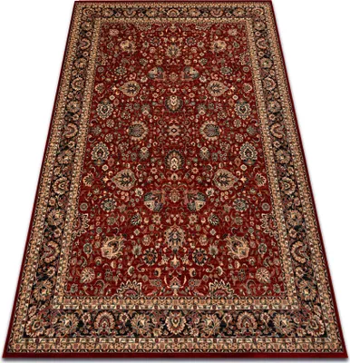 Zdjęcie produktu dla Dywan wełniany KASHQAI 4362 300 ornament bordo / czarny czerwony 120x170 cm