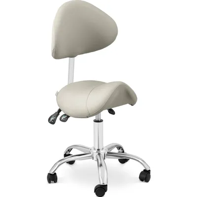 Obrázek produktu pro Expondo physa sedací stolička – 51–65 cm – 150 kg – šedá/stříbrná