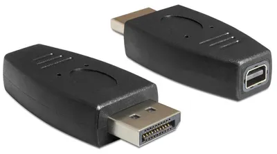 Produktbild von Delock - DisplayPort-Adapter - DisplayPort (M) zu Mini DisplayPort (W) - Schwarz