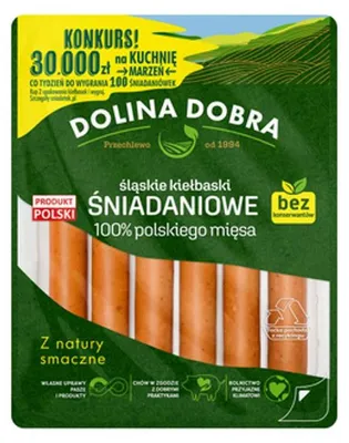 Productafbeelding van Silezische ontbijtworst, 100% vlees, 200 gram, merk Dolina Dobra