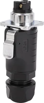 Produktbild von IP68 Wasserdichter Luftfahrtstecker, 3-polige Vierkantflanschbuchse, Schnellsteckverbinder für Photovoltaik-Energiespeicher und Stromnetze