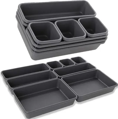 Produktbild von Organizer Modułowy Do Szuflady Wkłady Zestaw 8Szt Szary