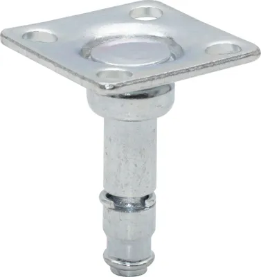Produktbild von WAGNER Anschraubplatte 2tlg. - 28 x 28 / Ø 8 mm x 35 mm, Bohrung 19 x 19 x Ø 5 mm, für Rolle / Gleiter Aufnahme 8 mm - 11008799