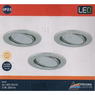 Produktbild von Briloner LED-Einbauleuchten 7221-039 Fit 3er-Set in Alu