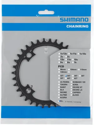 Image de Shimano 34T -eturatas, BCD 104 mm, 12-v