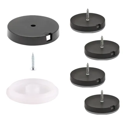 Produktbild von WAGNER QuickClick® Kunststoffgleiter antirutsch STOPP - zum Schrauben, je 4x Basis & Schraube & Einsatz Ø 40 mm, DE-Ware - 15834100