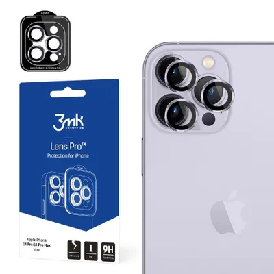 Produktbild von 3mk Hybridglas Lens Protection Pro für Apple iPhone 14 Pro/14 Pro Max Kamera Objektiv Kameralinse 0,04mm 9H