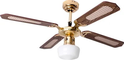 Immagine prodotto di Ventilatore da soffitto LED RGB, interruttore a cavo, vetro, MDF, 105 cm
