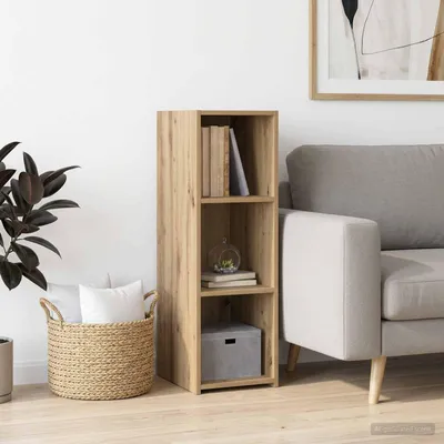 Image de vidaXL Meuble de rangement latéral, chêne artisanal, 30 x 41 x 93 cm, matériau composite bois