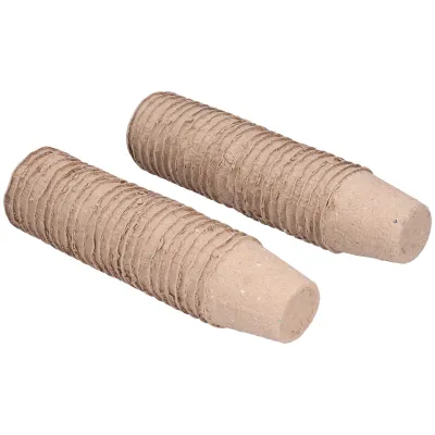 Immagine prodotto di 50 vasetti rotondi in torba da 6 cm, biodegradabili, vasetti per la semina, accessori per il giardinaggio