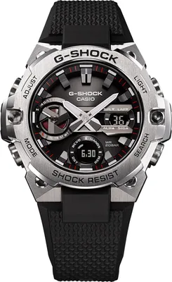 A close-up studio shot of a G-SHOCK watch.