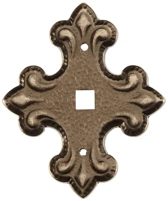 Unterplatte aus Zamak/Zink, silber, 60 x 50 x 30 mm