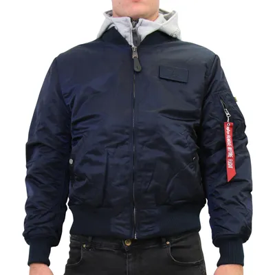 Produktbild von Alpha Industries Herren Bomberjacke MA-1 D-Tec, Farbe:blau, Größe:3XL
