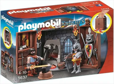 Produktbild von PLAYMOBIL 5637 - Ritterschmiede, Aufklapp-Spiel-Box